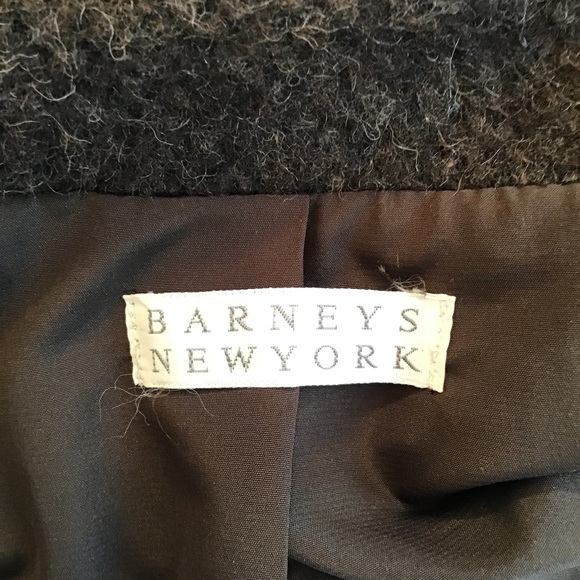 Barney’s New York Coat Jacket Brown M Wool Fur - Picture 8 of 8